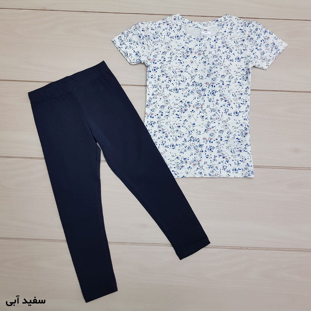 ست دخترانه 24208 سایز 2 تا 8 سال مارک H&M