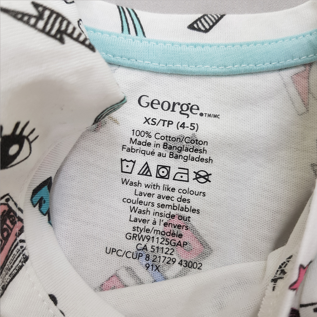 بلوز دخترانه 30606 سایز 4 تا 16 سال مارک GEORGE   *