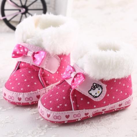 پاپوش زمستانه مارک Hello Kitty کد 50028 سایز 0 تا 9 ماه