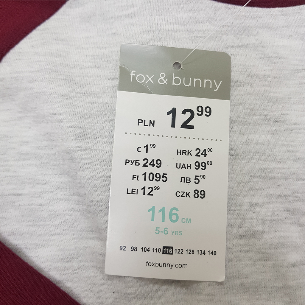 بلوز پسرانه 33001 سایز 2 تا 6 سال مارک FOX&BUNNY   *