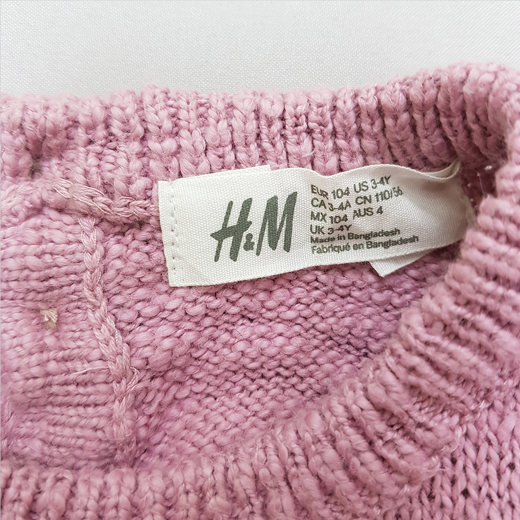 بافت دخترانه 32548 سایز 9 ماه تا 6 سال مارک H&M   *