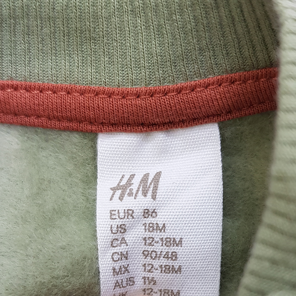 پلیور توپنبه ای پسرانه 34619 سایز 3 ماه تا 2 سال کد 2 مارک H&M