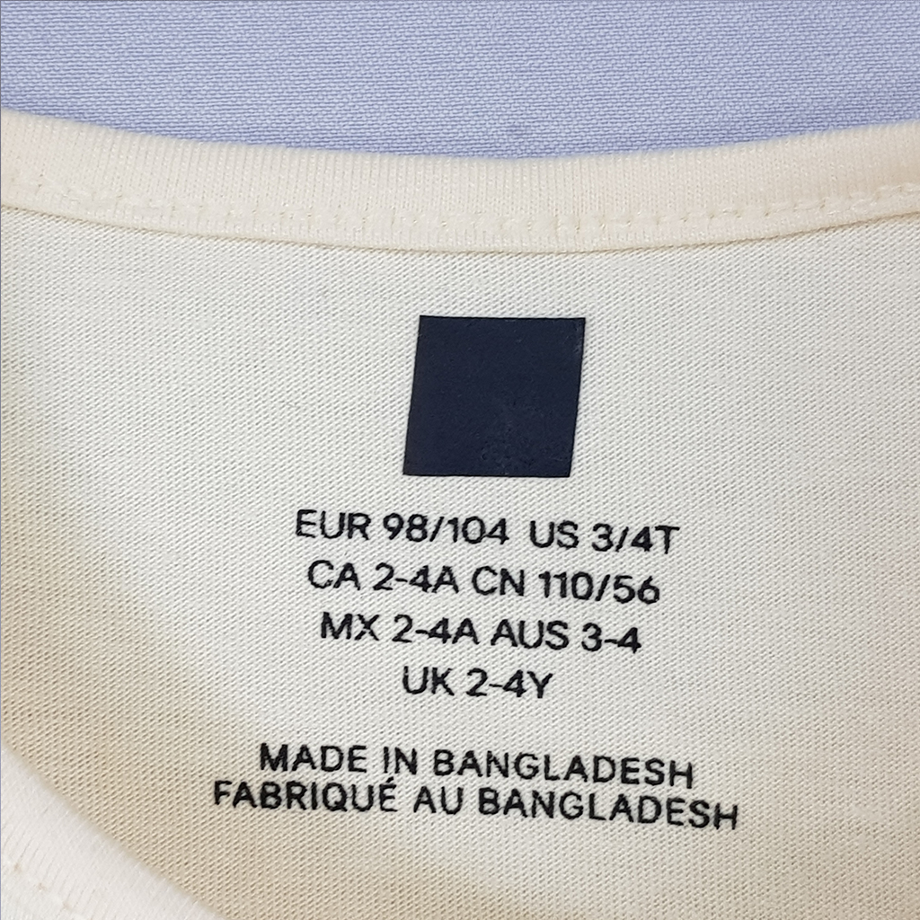 تی شرت دخترانه 24388 سایز 1.5 تا 10 سال مارک H&M