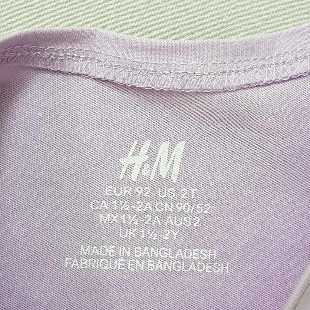 تی شرت دخترانه 24296 سایز 1.5 تا 12 سال مارک H&M