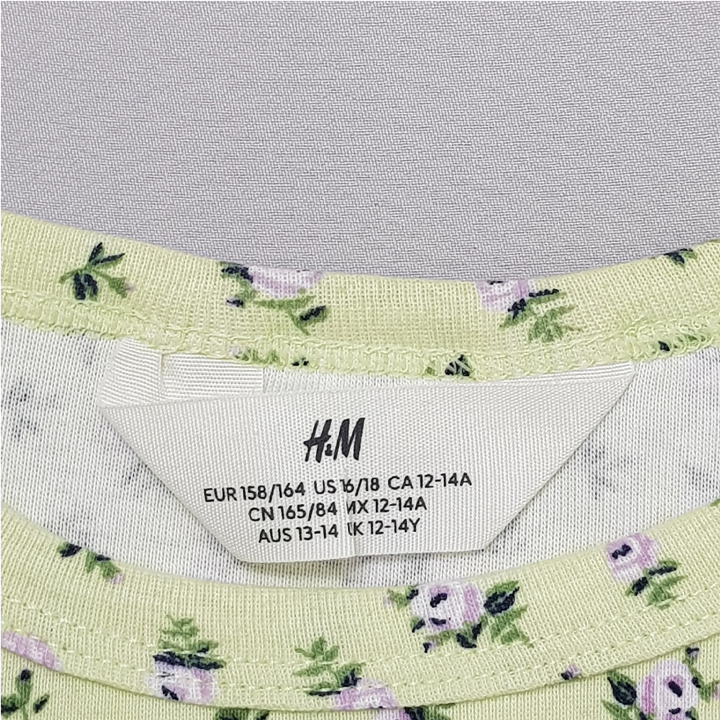 تی شرت دخترانه 24328 سایز 4 تا 8 سال مارک H&M