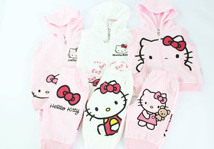 ست سویشرت و شلوارک 100538 سایز 2 تا 10 سال مارک Hello Kitty