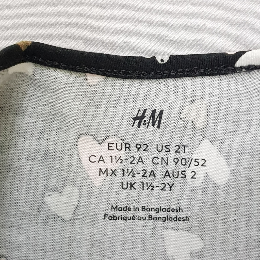 بلوز دخترانه 26121 سایز 1.5 تا 10 سال مارک H&M