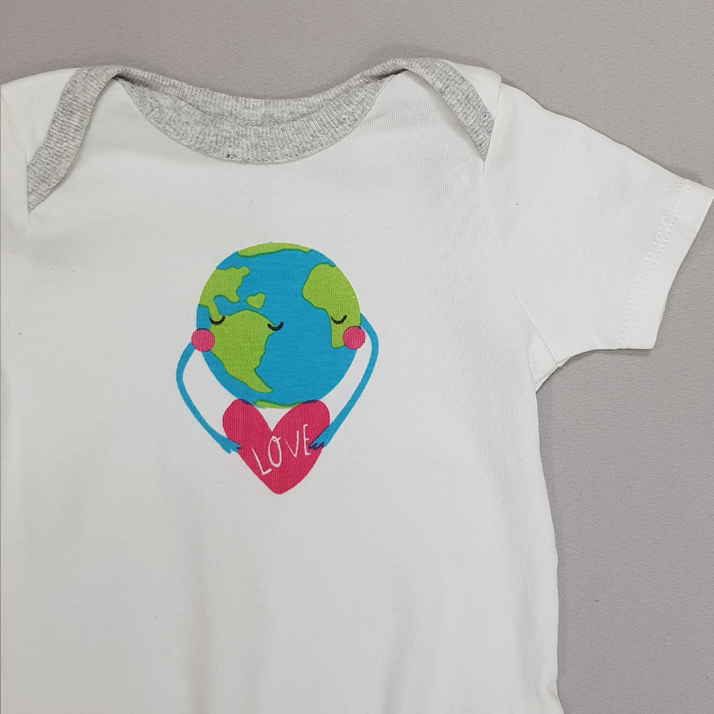 بادی دخترانه 27125 سایز بدوتولد تا 24 ماه کد 15 مارک earth   *