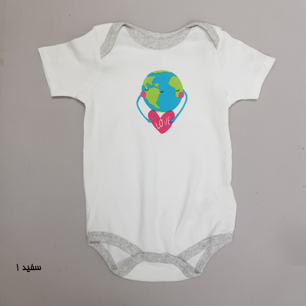 بادی دخترانه 27125 سایز بدوتولد تا 24 ماه کد 15 مارک earth   *