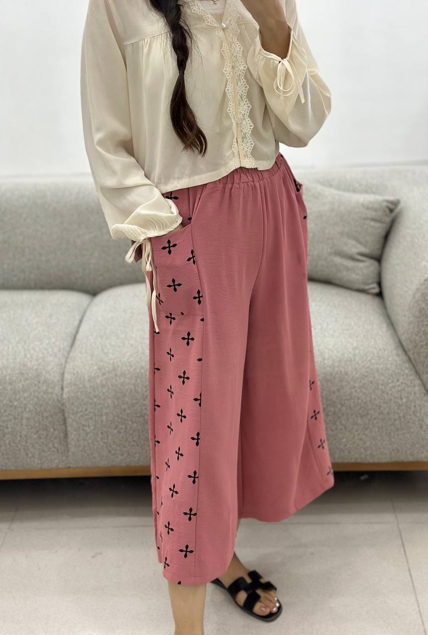 شلوار واید لک تابستونی زنانه کد 417325